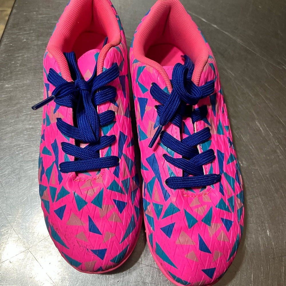 Vibrant Pink and Blue Athletic Shoes